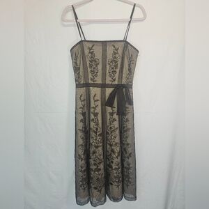 Elegant Black Floral Lace Dress